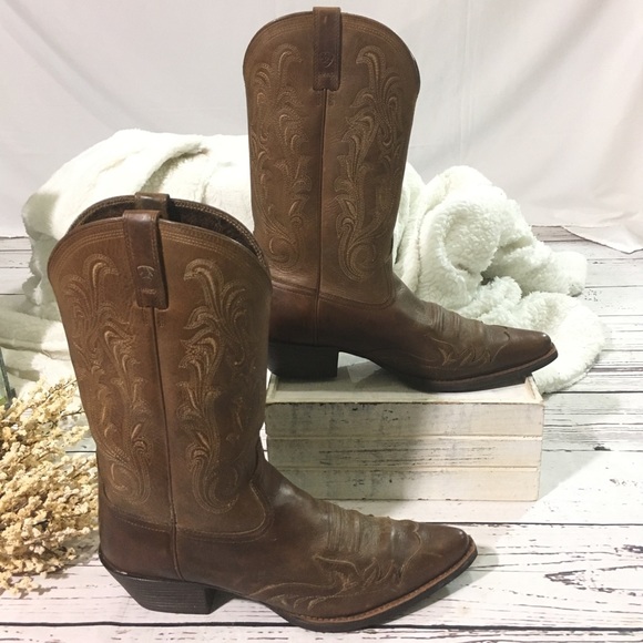 Ariat Shoes - Ariat Heritage Western cowboy J-Toe Wingtip boots